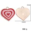 Série Dia dos Namorados Gotejamento de Óleo Coração Vermelho e Rosa Acessórios para Joias DIY Brincos Pulseiras Pingentes Liga Metálica Materiais Decorativos