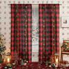 Cortinas Prontas Transfronteiriças da Amazon Estilo Americano de Natal Cortinas Estampadas Sombreado Médio Sem Furos Sala de Estar Quarto Sala de Jantar