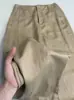 Recomendação de Look de Hoje! Calça de Linho Tencel Estilo Novo Verão 2026 para Mulheres, Cintura Alta Solta Khaki de Perna Reta