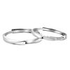 Anel de Casal Fita de Möbius Prata de Lei S925 Par Novo Luxo Acessível Nicho Design de Lixa de Unha Anel de Casal