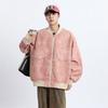 M-XL Nuevo Tamaño Grande Ropa de Trabajo Chaqueta de Cuero PU para Hombre Chaqueta de Cuero Engordada para Hombre Uniforme de Béisbol para Hombre Ropa para Gordos Estilo Callejero Americano