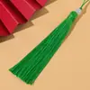 12cm Borla com Miçangas DIY Poliéster Seda de Gelo Pingente de Borla Pen Drive USB Sachê Acessórios Pingente de Marcador de Página Atacado