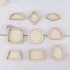 Conjunto de 10 Peças de Ímãs de Geladeira com Bordado Dai Acessórios Moldura Redonda DIY para Montagem Bordado Letras Peças de Madeira Ímãs de Geladeira Artesanais