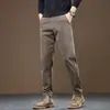 Pantalones Casuales de Verano de Gama Alta para Hombre, Corte Delgado, Modernos, Lujo Ligero, Elásticos, Versátiles, Pantalones Rectos Frescos
