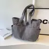 Bolsa Tote de Lona, Bolsa Transversal de Grande Capacidade, Bolsa de Mão da Moda Versátil de Nicho, Bolsa de Ombro, Bolsa de Veludo para o Dia a Dia para Mulheres