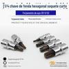Chave de soquete para parafusadeira padrão 1/4 chave de soquete hexagonal ferramenta chave de fenda bico estrela bico bico chave de fenda