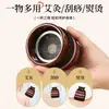 Tarro de Moxibustión de Arcilla Púrpura, Taza de Cerámica Aislada de Doble Capa para Gua Sha de Mano, Palo de Moxibustión Portátil Multifuncional, Venta al por Mayor de Tarros de Moxibustión