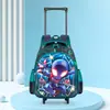 Mochila Escolar con Ruedas de Spider-Man para Estudiantes de Primaria y Niños de 6 a 12 Años, Carrito Escolar con Ruedas para Jardín de Infancia