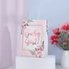 Estilo Coreano Dupla Face Carimbada a Ouro Série de Casamento Sacola de Presente de Agradecimento de Mão Sacola de Presente de Papel Kraft para Casamentos
