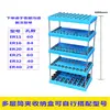Rack de Armazenamento para Fresas e Brocas CNC com 187 Furos, Porta-Pinças, Armazenamento de Bicos, Prateleira de Empilhamento Multicamadas