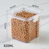 Frasco Sellado Caja de Almacenamiento de Plástico de Grado Alimenticio para Té de Flores y Hojas de Té, Almacenamiento de Refrigerador de Cocina de 4 Compartimentos