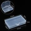 Caja de almacenamiento rectangular de plástico PP transparente caja de almacenamiento transparente para pastillas de jabón cera caja de embalaje para cuentas banda elástica tarjetas