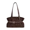Bolso tote de ante coreano de nicho transfronterizo para mujer, nuevo bolso tipo cubo de moda Otoño/Invierno 2025, bolso de hombro y axila para el día a día