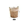 Cesta de almacenamiento de hierro forjado para el hogar, cesta para ropa sucia, cesta de lavandería, cesta de almacenamiento de ropa y juguetes, almacenamiento de artículos varios, estilo de tronco