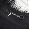 Joyería de Moda Nueva Estilo Coreano Estilo Ins, Anillo de Cadena Cruzada de Dos Dedos Entrelazados Personalizado de Moda al por Mayor