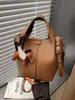 Bolso de Mano de Gran Capacidad de Moda y Sencillo, Bolso Cubo con Textura Elegante, Bolso Pequeño para Mujer, Bolso de Hombro y Cruzado de Moda Nuevo 2025
