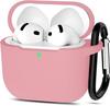 Funda protectora de silicona para AirPods 4 2024, grosor engrosado de 2 mm, alta calidad con gancho