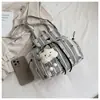 Mochila Retro Casual a Cuadros de Atmósfera de Principios de Otoño para Mujer, Ligera, Versátil, para Viajes Diarios, Gran Capacidad