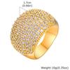 Anillo exagerado liso de acero inoxidable/cobre con circonita anillo moda para damas Hua Lanxin 237