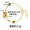 Pulseira de ouro areia do Vietnã vintage incrustada com pérola pulseira borboleta oca design de nicho feminino por muito tempo não desbota primeira joia
