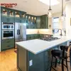 Gabinetes de Madera Maciza Personalizados para Exportación, Gabinetes de Cocina de Lujo Ligero Estilo Americano y Europeo, Gabinetes de Unidad Integrada Hechos a Medida