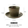 Juego de tazas de café de cerámica, taza con boca de cerdo, taza de capuchino, taza para latte art, taza para latte, estilo creativo retro de lujo ligero ins