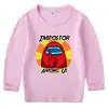 Camiseta de algodón para niños, estilo coreano, primavera y otoño, 2023, cuello redondo, manga larga, para bebés y niños