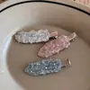 Pinza para el pelo de estilo coreano con diamantes de cristal sin costuras Pinza de pico de pato Dulce y a la moda Flequillo Cabello suelto Pinza lateral Accesorios para el cabello Nuevo estilo
