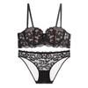 Ropa interior de encaje puro estilo francés para mujer, sujetador push up de pecho pequeño con aro de acero suave y ajuste de pecho, sujetador sexy de media copa para chica
