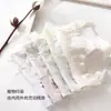 Estilo Puro Deseo~ Encaje Cintura Media Cómodo Agradable a la Piel Color Sólido Serie Crema Sexy Algodón Puro Entrepierna Extendida 10A Calzones para Mujer