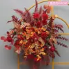 Novo estilo casamento grande estilo arranjo de chão flor simulação flor de seda produto acabado decoração arranjo de flor de eucalipto guia de caminho de palco T arte floral de casamento