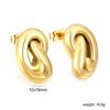 Pendientes Metálicos de Moda Europeos y Americanos, Pendientes Irregulares de Corazón de Gama Alta de Nicho, Pendientes Minimalistas de Acero Inoxidable
