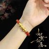 Pulsera de pareja con cuentas de ágata roja del Año de la Serpiente, diseño original femenino, pulsera de serpiente Fu de ágata negra, joyería al por mayor.