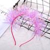 Diadema de actuación infantil de estilo coreano, accesorios para el cabello, diadema de seda con lluvia láser colorida de moda para niña, venta al por mayor
