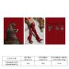 Amazon Juego de 3 Pinturas Colgantes de Baño Estampado de Leopardo Rojo de Moda Pintura con Spray Dama Leopardo Moda Decoración de Dormitorio