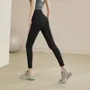 Pantalones de Tiburón Elásticos de Uso Exterior de Cintura Alta Levanta Glúteos Control de Abdomen Sensación Nude Leggings de Yoga Fitness Running Deportes Capa Base Ajustada