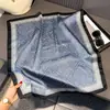 Pañuelo Delgado de Seda de 70 cm con Estampado de Poni, Pañuelo para Mujer, Accesorio para Camisa, Pañuelo para el Cuello, Pañuelo Cuadrado Pequeño, Chal de Alta Gama