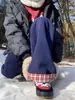 Calça Casual Aconchegante e à Prova de Frio de Lã de Cordeiro Espessa, Calça de Inverno Solta de Perna Reta, Calça de Moletom Esportiva Casual com Forro de Lã de Marca da Moda