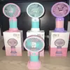 Ventilador pequeno carregamento longa vida ventilador de mesa portátil ventilador elétrico mini portátil desenho animado fruta estudante verão