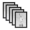 Marcos de Madera Personalizados Transfronterizos con Cierres Giratorios, Blanco y Negro, Set de Cinco Piezas A3A4A5, Marcos para Pósters con Marco para Exhibición y Colgar