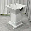 Cama de Shampoo Vertical, Bacia de Shampoo de Corte Rápido, Lavatório de Salão de Beleza Estilo Sentado, Lavatório de Shampoo de Salão de Beleza, Cuba de Cerâmica