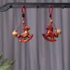 Sándalo Atrae Dinero Madera Coche Llavero Colgante Cadena de Teléfono Año del Caballo Zodiaco Decoración de Bolso Año del Caballo Adorno Colgante