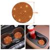 Criativo de fronteira para carro, totalmente com diamantes, silicone, porta-copos de carro, para copo de carro, redondo, tapete antiderrapante, tapete de isolamento térmico, strass, e-commerce