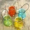 Zakka fresco pequeños comestibles botella de vidrio colgante contenedor hidropónico candelabro botella de vidrio colorida jarrón maceta