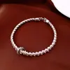 Pulseira de Corda Colorida Tecida com Pingente Redondo de Zircônia Leve Luxo Sensação de Alto Padrão Pulseira de Nicho Empilhável Joia de Mão Feminina