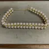 Collar Gargantilla Doble Capa Perla Francesa Accesorios para Vestido Cadena Corta para Clavícula Simple y Elegante Exquisita Joyería para el Cuello Venta al por Mayor
