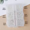 Cuentas redondas ABS sin agujero en caja transfronteriza accesorios de ropa perla artificial plana DIY accesorios para uñas de teléfono móvil pedrería