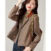 Ropa de Otoño en Stock 2026 Nuevo Blazer de Otoño con Diseño a Cuadros y Bloques de Color para Mujer