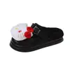 Zapatillas cerradas cálidas de otoño e invierno para mujer, bonitas zapatillas de algodón, antideslizantes, cómodas, nuevo modelo 2026, versátiles, diseño dulce de gatito de dibujos animados