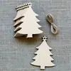 Suprimentos de Decoração para Casa Transfronteiriços Pingentes de Natal de Madeira Adereços de Feriado Escultura DIY Chips em Branco para Árvore de Natal